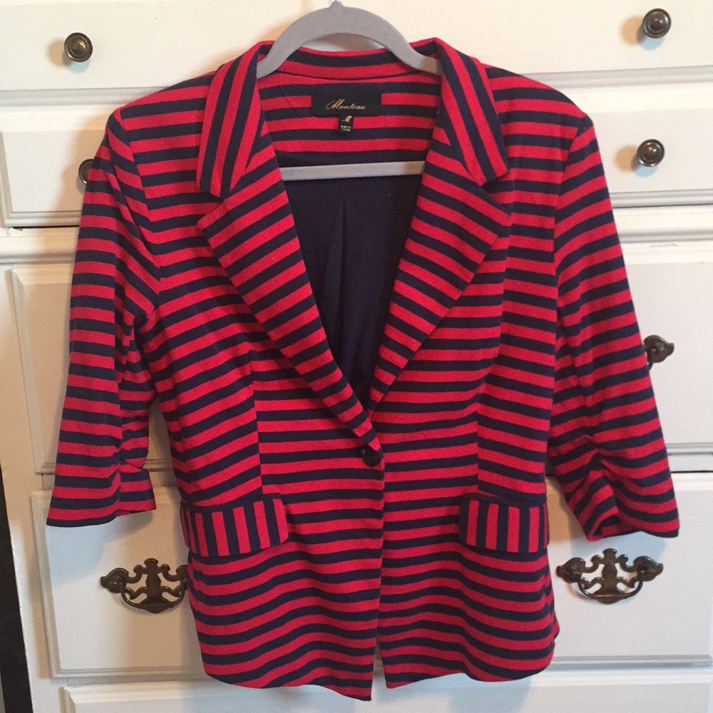 Navy and Red Blazer